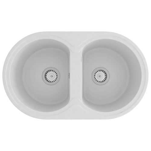  Konyhai mosogató Fehér 78 x 47 x 20.5 cm Gránit