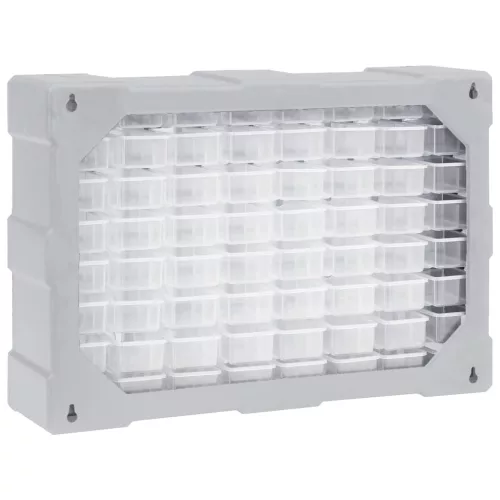  többfiókos szervező 64 fiókkal 52 x 16 x 37,5 cm