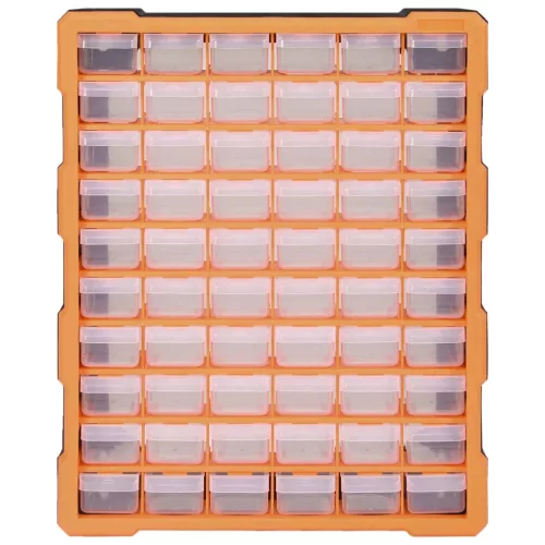  többfiókos szervező 60 fiókkal 38 x 16 x 47,5 cm