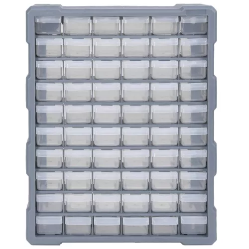  többfiókos szervező 60 fiókkal 38 x 16 x 47,5 cm