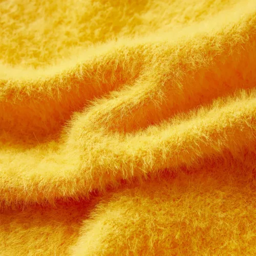 Gyerek pulóver kötött sötét okkersárga 104