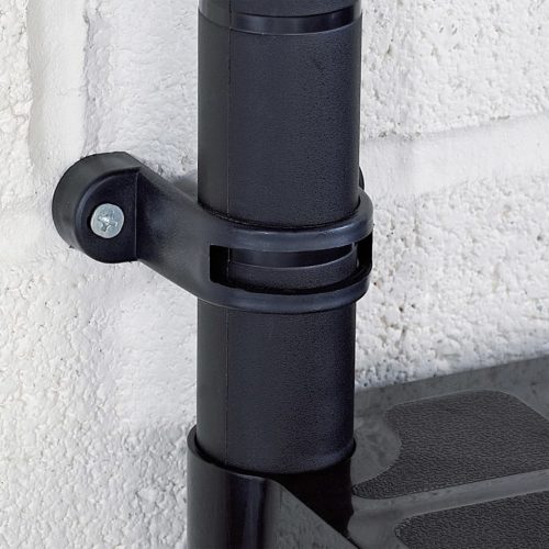  fekete műanyag 4 szintes tárolópolc 61 x 30,5 x 130 cm