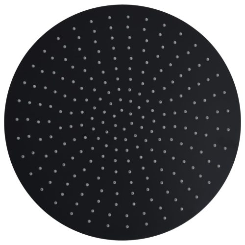  fekete kerek rozsdamentes acél esőztető zuhanyfej 40 cm 