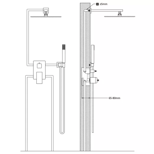  ezüstszínű 201 típusú rozsdamentes acél zuhanyzórendszer