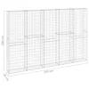  horganyzott acél gabion fal fedéllel 300 x 30 x 200 cm