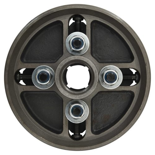  4 pofás fekete acél fa tokmány M33 csatlakozóval 150x63 mm