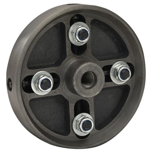  4 pofás fekete acél fa tokmány M18 csatlakozóval 150x63 mm