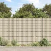  4 db krémszínű PVC kerti árnyékoló kerítés 35 x 0,19 m