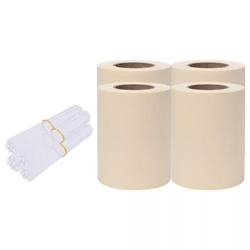  4 db krémszínű PVC kerti árnyékoló kerítés 35 x 0,19 m