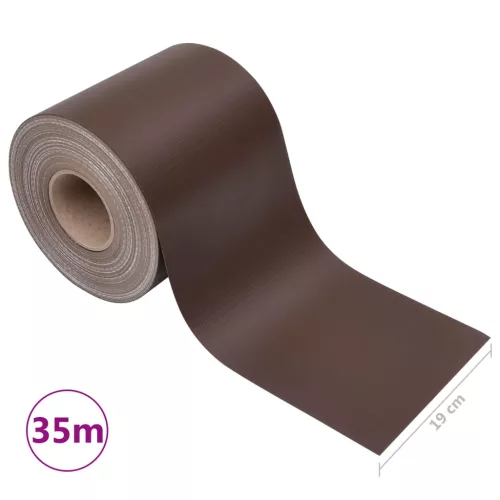  barna kerti PVC árnyékoló kerítés 35 x 0,19 m