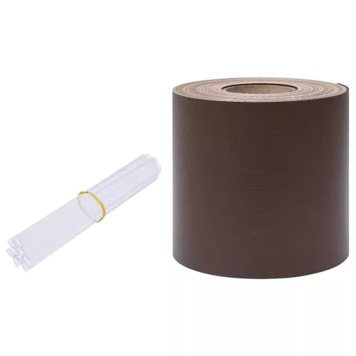  barna kerti PVC árnyékoló kerítés 70 x 0,19 m 
