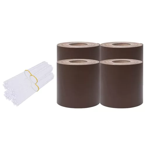  4 db barna PVC kerti árnyékoló kerítés 35 x 0,19 m