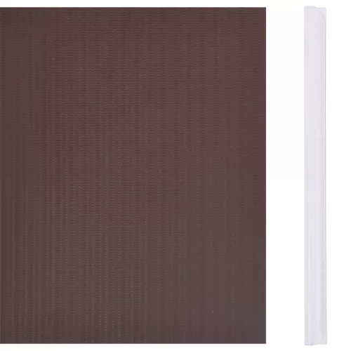  4 db barna PVC kerti árnyékoló kerítés 35 x 0,19 m