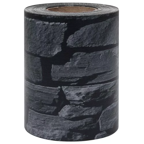  kőhatású szürke PVC kerti árnyékoló kerítés 35 x 0,19 m