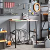  2 db fekete állítható fém munkapadváz 55 x (69-95,5) cm