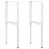  2 db szürke állítható fém munkapadváz 55 x (69-95,5) cm