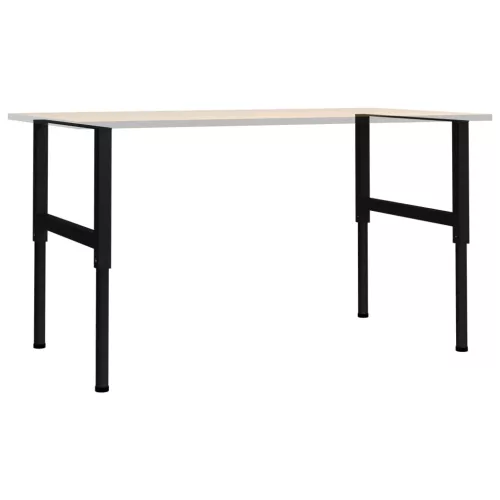  2 db fekete állítható fém munkapadváz 85 x (69-95,5) cm