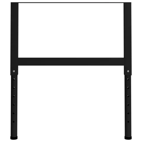  2 db fekete állítható fém munkapadváz 85 x (69-95,5) cm