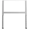  2 db szürke állítható fém munkapadváz 85 x (69-95,5) cm