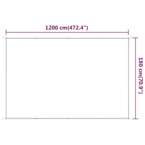  antracitszürke oxford-szövet függőleges napellenző 180x1200 cm