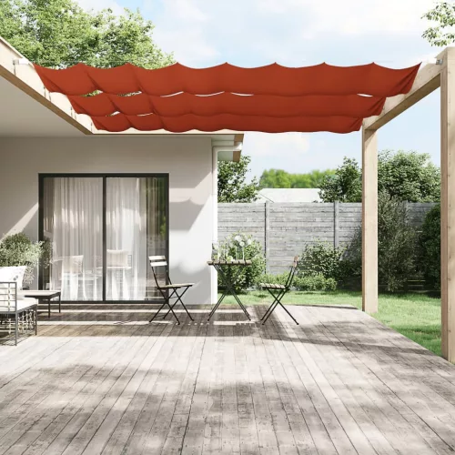  terrakotta oxford-szövet függőleges napellenző 100 x 800 cm