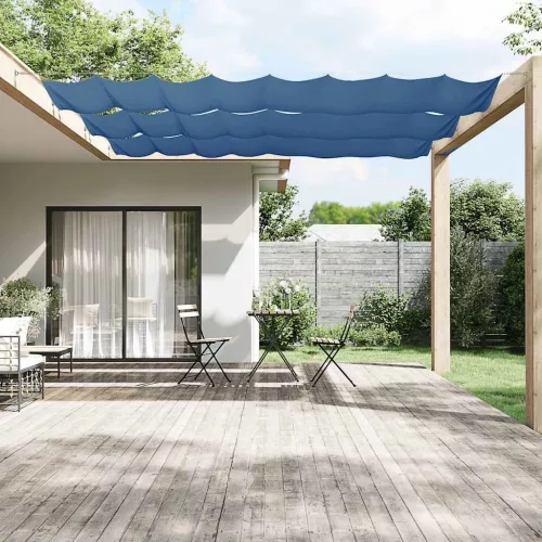  kék oxford-szövet függőleges napellenző 60x1200 cm