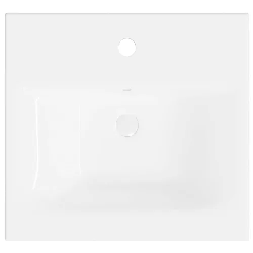  fehér kerámia beépíthető mosdókagyló csapteleppel 42x39x18 cm