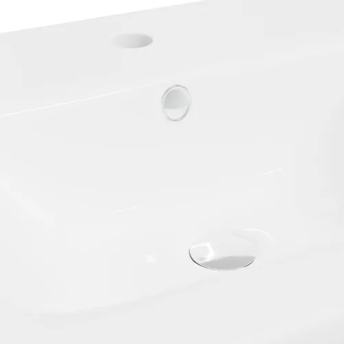  fehér kerámia beépíthető mosdókagyló csapteleppel 42x39x18 cm