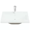  fehér kerámia beépíthető mosdókagyló csapteleppel 61x39x18 cm