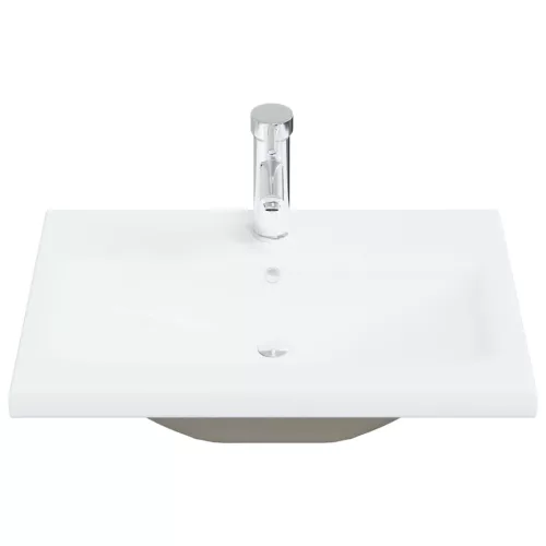  fehér kerámia beépíthető mosdókagyló csapteleppel 61x39x18 cm