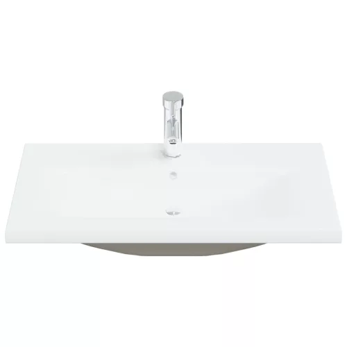  fehér kerámia beépíthető mosdókagyló csapteleppel 81x39x18 cm