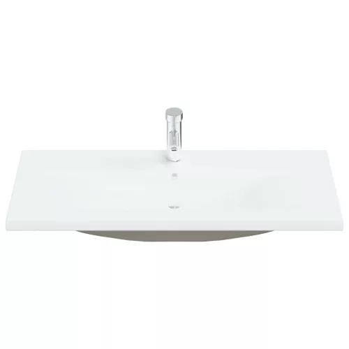  fehér kerámia beépíthető mosdókagyló csapteleppel 101x39x18 cm