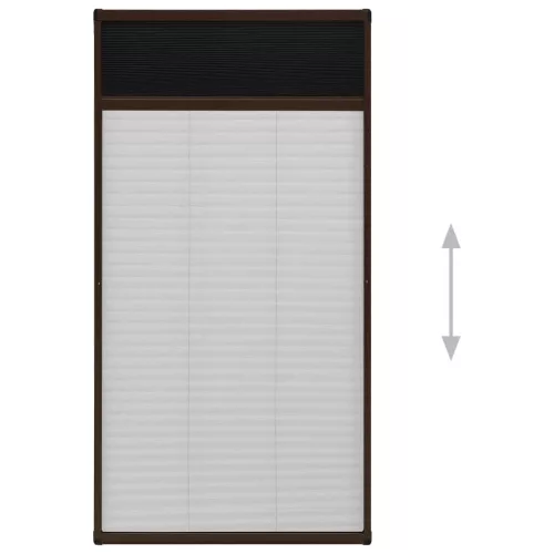 barna alumínium pliszé ablakszúnyogháló 80 x 160 cm