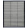  antracitszürke alumínium pliszé ablakszúnyogháló 60 x 80 cm