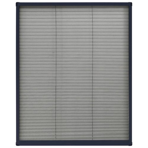  antracitszürke alumínium pliszé ablakszúnyogháló 60 x 80 cm