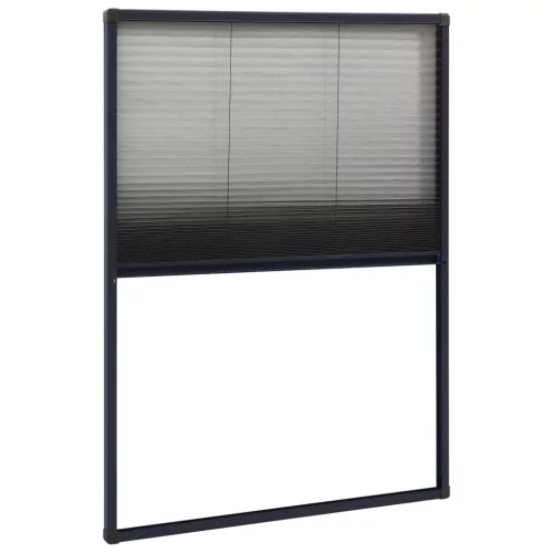 antracitszürke alumínium pliszé ablakszúnyogháló 80 x 120 cm