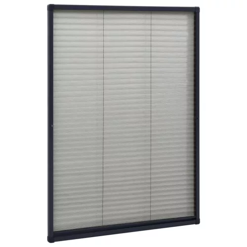  antracitszürke alumínium pliszé ablakszúnyogháló 80 x 120 cm