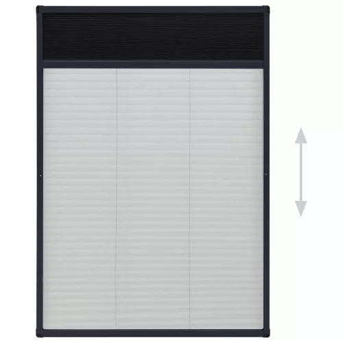  antracitszürke alumínium pliszé ablakszúnyogháló 80 x 120 cm
