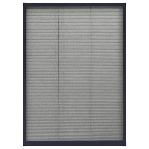  antracitszürke alumínium pliszé ablakszúnyogháló 80 x 120 cm