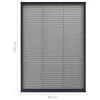  antracitszürke alumínium pliszé ablakszúnyogháló 80 x 120 cm