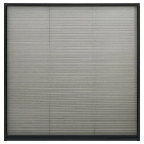  antracitszürke alumínium pliszé ablakszúnyogháló 120 x 120 cm