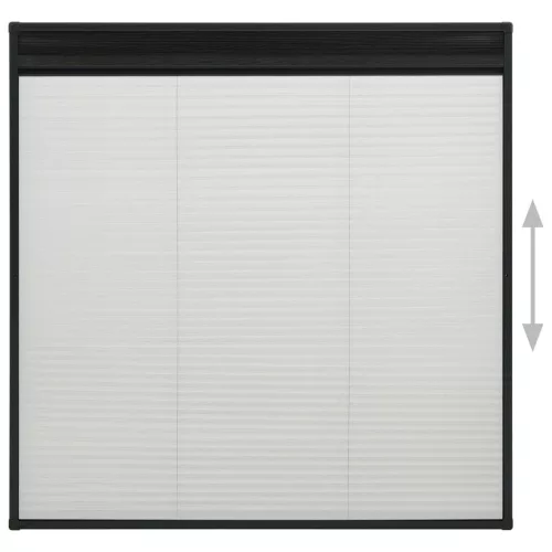  antracitszürke alumínium pliszé ablakszúnyogháló 120 x 120 cm