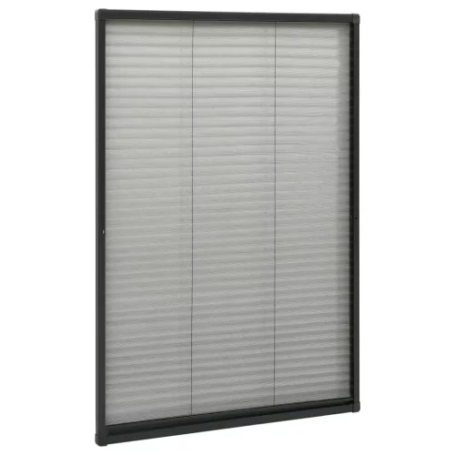  antracitszürke alumínium pliszé ablakszúnyogháló 80 x 160 cm