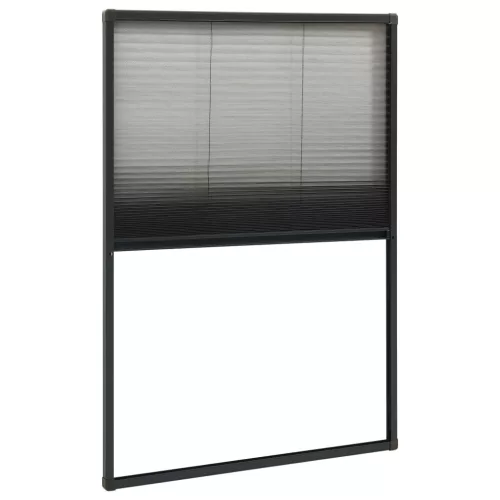  antracitszürke alumínium pliszé ablakszúnyogháló 80 x 160 cm