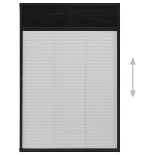  antracitszürke alumínium pliszé ablakszúnyogháló 80 x 160 cm