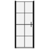  fekete edzett üveg zuhanyajtók 81 x 195 cm