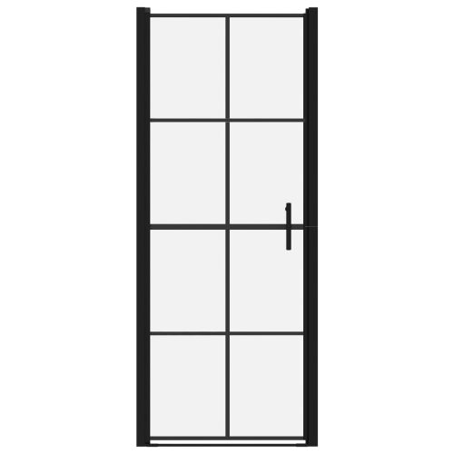  fekete edzett üveg zuhanyajtó 91 x 195 cm