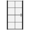  fekete edzett üveg zuhanyajtók 100 x 178 cm