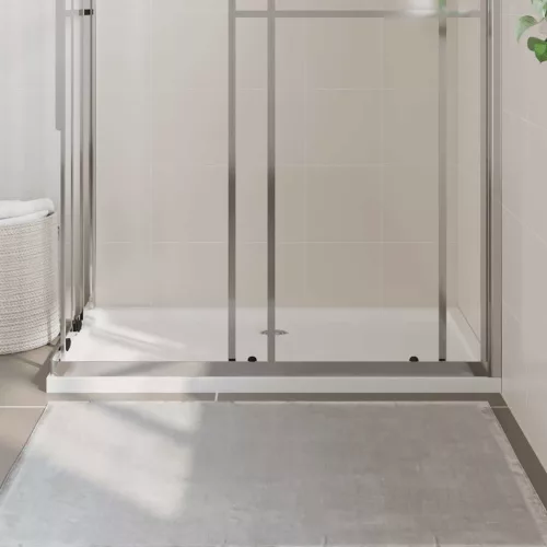  téglalap alakú fehér ABS zuhanytálca 70 x 120 cm