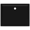  téglalap alakú fekete ABS zuhanytálca 80 x 100 cm